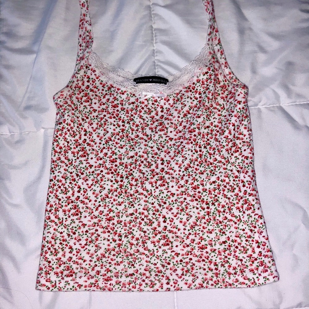 rare brandy melville floral skylar tank